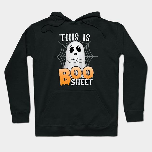 This is boo sheet funny Halloween spiderweb Hoodie by CaptainHobbyist